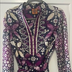 100% silk Tory Burch Multicolor Floral Pattern Dress